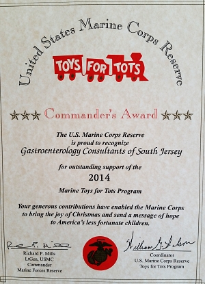Toys for Tots Commander's Award